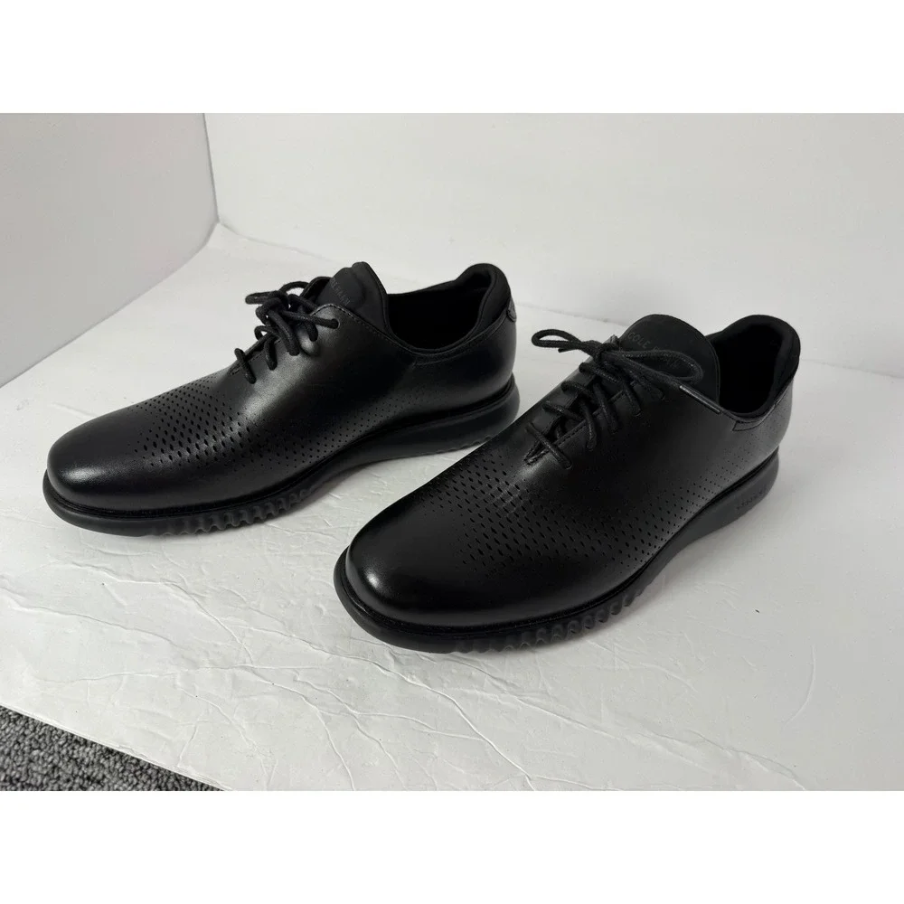 Cole Haan Zerogrand Wing Oxford Mens 10W Black Leather Shoes C23832
